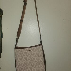 Michael Kors Brown and Cream Crossbody Bag